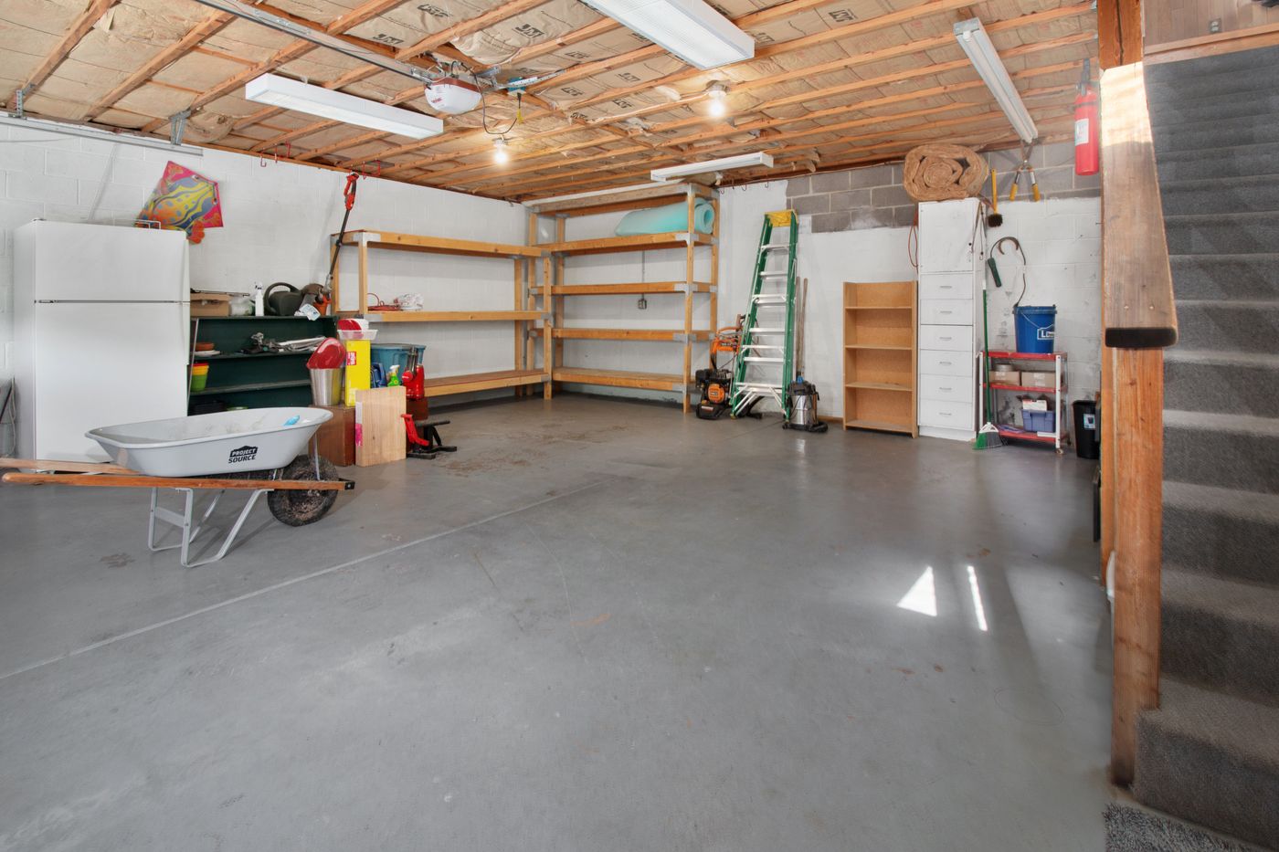 Finished residential garage floor